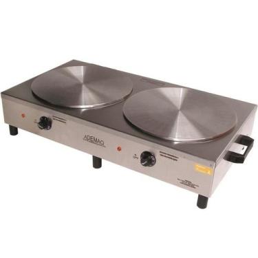 Imagem de Máquina de Crepe Francês Elétrica 2 Discos Linha Profissional Ademaq, 