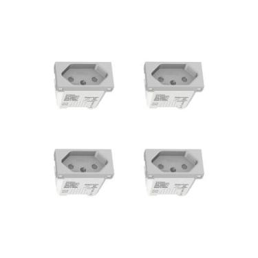 Imagem de Kit 4 Modulos Tomada 10A S70202174 Alumínio Orion Schneider