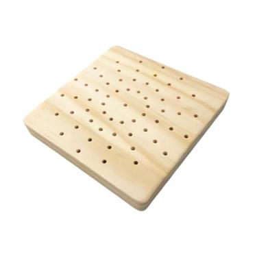 Imagem de Bothyi Titular arte do prego polonês cabeça organizador base de madeira moagem cabeça caixa armazenamento bit ferramenta titular armazenamento para casa, 61 Buracos