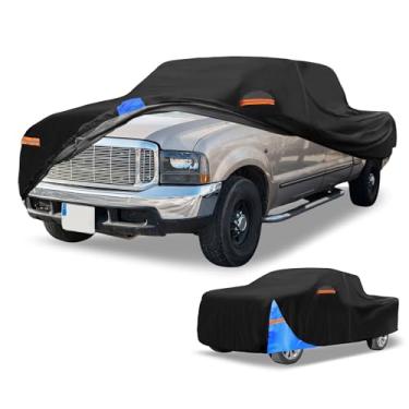 Imagem de Partuto 1 peça capa universal para carro à prova d'água para todos os climas, automotiva, externa, anti-UV, proteção contra chuva e sol, cobertura externa completa, filme de alumínio, algodão, preto,