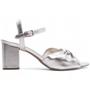 Imagem de Sandália Feminina Salto Baixo Prata Torricella AVS 200.28E (Prata, BR, Adulto, Numérico, 35)