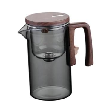 Imagem de ＫＬＫＣＭＳ Bule de vidro Chaleira de chá com coadores de chá com cabo de lã Bule de chá de folhas soltas com flores desabrochando resistente para hotel