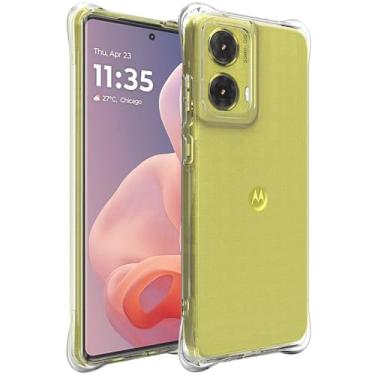 Imagem de Wanyuexes Capa para Moto G85 5G, capa para Motorola G85 XT2427-3, capas de telefone de TPU macio e transparente, protetora de silicone fino, à prova de choque, transparente para Motorola Moto G85 5G