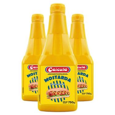 Imagem de 3Un Mostarda Calcutá Amarela 750G Para Lanches Hamburguer Frango Salsi