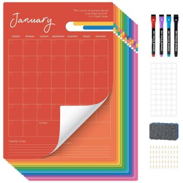 Imagem de Calendário de parede Ospelelf Dry Erase 12 meses 2025 30x43cm