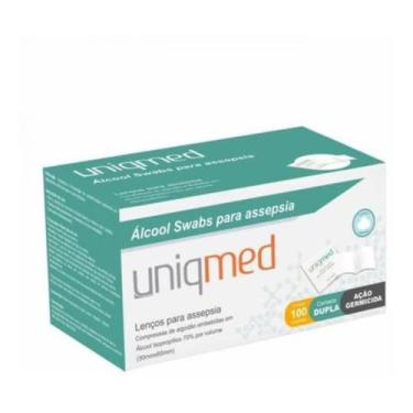 Imagem de Álcool Swab 70% Saches Lenços Umedecidos 100un - Uniqmed