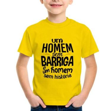 Imagem de Camiseta Infantil Um homem sem barriga é um homem sem história - Foca 