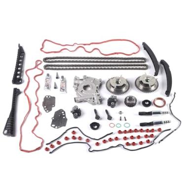 Imagem de INGKAN Kit de corrente de distribuição 5,4L com bomba de óleo Cam Phaser serve para Ford Expedition 04-08 5.4L, para Lincoln Navigator 5.4L Triton 3V Replace 3L3Z 6279-DAP F85Z 6K255-AA