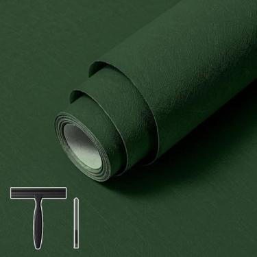 Imagem de Abyssaly Papel de parede verde escuro para contato descasque e cole 39,9 cm x 499,9 cm