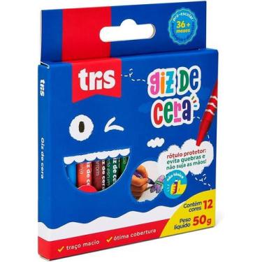 Imagem de Giz cera tris fino 12 cores cx