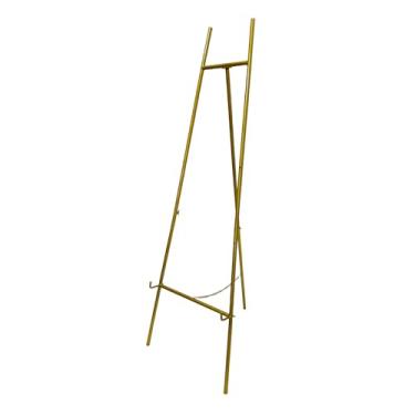 Imagem de OLDRAINBOW Cavalete De Metal Com Suporte De Corrente Para Espelho, Cavaletes De Chão De Ferro Para Exibição De Placa De Casamento, Cavaletes Ajustáveis De 58 Polegadas Para Artes E Ofícios (Dourado)