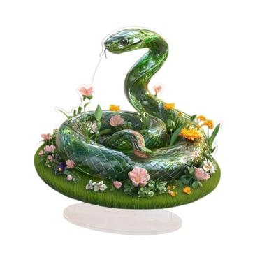 Imagem de Nishiyuenyi Decoração de verde acrílica, peça central, ornamento de mesa com base para sala de estar e casa