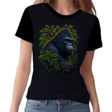 Imagem de Camisa Camiseta Estampada Primata Gorila Selva Africa HD 1 - Enjoy Sho