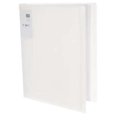 Imagem de M&G Fichário de 60 bolsos com mangas de plástico PP A4 (branco), pasta de portfólio de arte com protetores de folha transparentes, exibe 120 páginas para organizar documentos, 310 x 235 x 40 mm