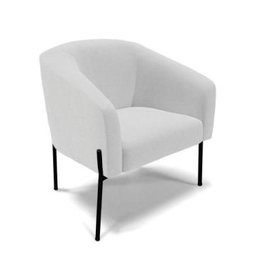 Imagem de Cadeira Sala De Jantar Pé De Ferro Preto Kit 2 Stella Linho D03 - D'ro