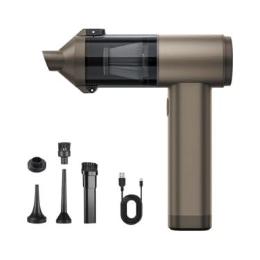 Imagem de Ioensy Pó de vácuo portátil Limpador de aspirador elétrico 680L/min Ferramentas de limpeza versáteis de espanador elétrico para piso de madeira Automotivo, Marrom