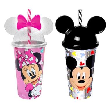 Imagem de Copo Shake Minnie E Mickey Com Orelhas E Canudo Plasútil