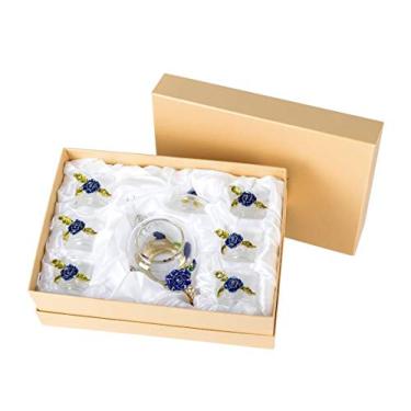 Imagem de Conjunto de xícara de chá de flor e vaso, caneca de vidro transparente cristalina e bule de chá para aniversário, casamento, aniversário, dia dos namorados, Natal, mãe, esposa, avó, presente feminino com tampa e 6 xícaras