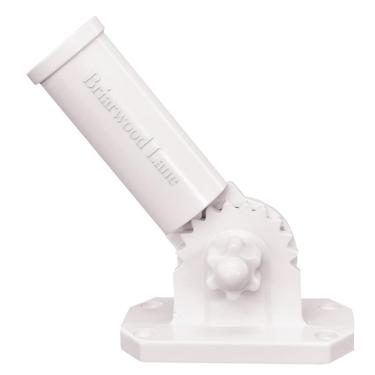 Imagem de White Adjustable Aluminium Flag Pole Bracket Briarwood Lane