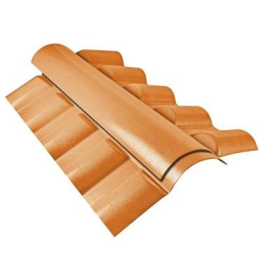 Imagem de Cumeeira Central Articulada Colonial em Pvc 53x86cm Cerâmica - Permatt