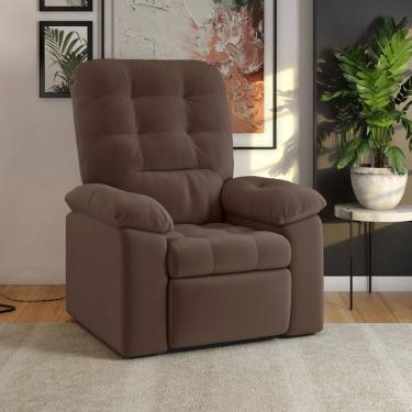 Imagem de Poltrona Retratil e Reclinavel Estoril Marrom