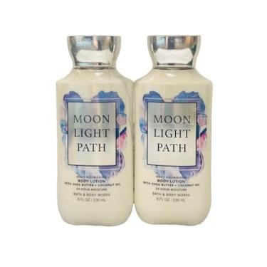 Imagem de Bath & Body Works Bath And Body Works Moonlight Path Super Smooth Lotion Sets Presente Para Mulheres 8 Oz -2 Unidades (Moonlight Path) Azul 16 Fl Oz