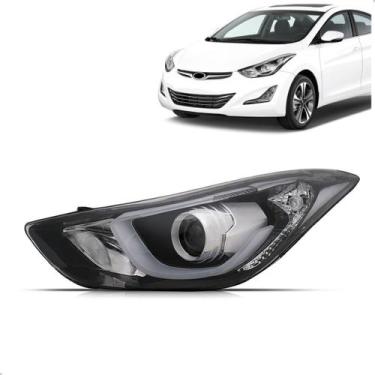 Imagem de Farol Elantra 2014 2015 2016  Eletrico Com Motor Com Led - TYC, Esquer