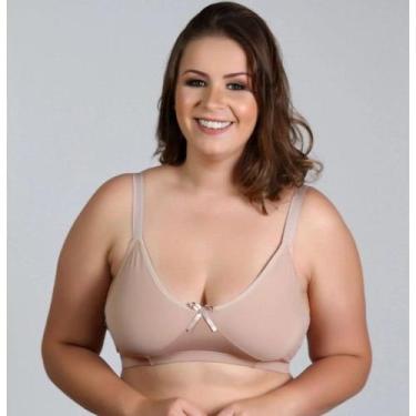 Imagem de Sutiã Reforçado Plus Size Alça Grossa Sem Bojo Fecho Forte Lingerie Fe