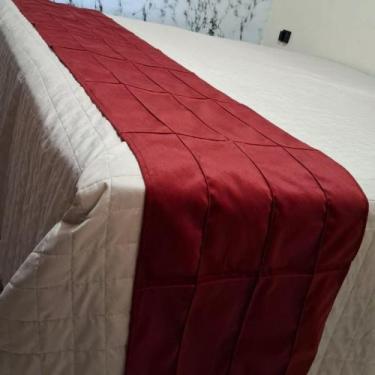 Imagem de Peseira Drapeada Luxo Suede Para Cama King 2.60M x 0,45 CM (ENVIO IMED