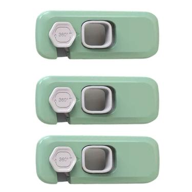 Imagem de Trava de Segurança Porta Geladeira Kit 2 unidades Criança Bebe Fechadura Armario Gaveta Janela Evita Acidente Resistente Proteçao