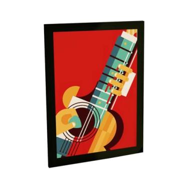 Imagem de Quadro Decorativo Guitarra Ilustração Desenho Minimalista Musica Rock Decoração Poster Quarto Sala