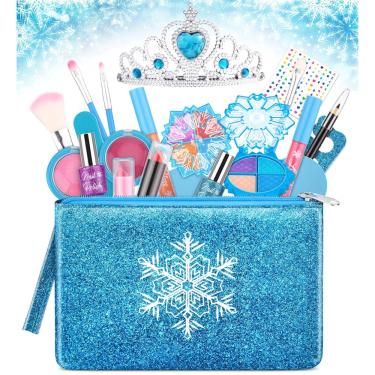 Imagem de Kit de maquiagem kizsbro Frozen Princess para meninas de 4 a 9 anos