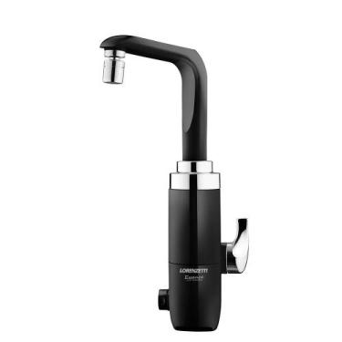 Imagem de Torneira Elétrica Essence Eletrônica Mesa Preto Com Cromado Lorenzetti