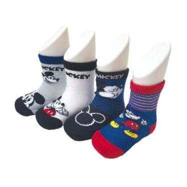 Imagem de Meia Baby Antiderrapante Disney Marvel Princesas Kit 4 Pares - Jolitex