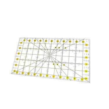 Imagem de Nishiyuenyi Régua de acrílico Régua de costura Régua de costura Easy Precision Cretting Modelo, 6.5 Inx12 in