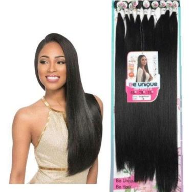 Imagem de Cabelo Liso Angelical Be Unique 100% Bio Fibra 75cm 300g - oem, 1bpret