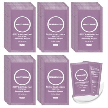 Imagem de RSQAZQ Loção Corporal Para Viagem, Loção Cremosa Para As Mãos Embalada Individualmente, Nutritiva Para Pele Extra Seca, Mini Pacote Pequeno, Hidratante Para Banho, Produtos De Higiene Pessoal Para V