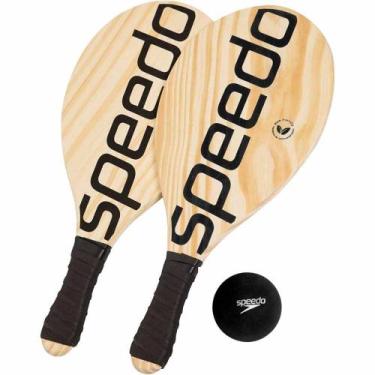 Imagem de Kit Frescobol Speedo Kit Raquetes e Bola Unissex 978118-181, Preto, U