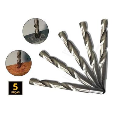 Imagem de Kit 5 Brocas Aço Rápido Para Metais 17mm  Mtx