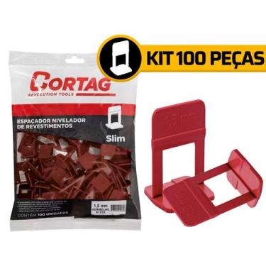 Imagem de Nivelador Espaçador 100 Pçs 1,5mm Clips Piso Porcelanato - Cortag