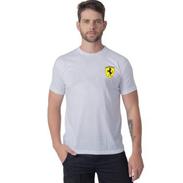 Imagem de Camiseta Básica Estampa Clássica Personalizada  Logo Scuderia Ferrari 