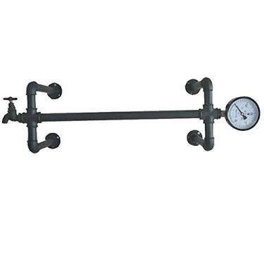 Imagem de CUTPOIY Rack de exibição de roupas de tubo industrial vintage montado na parede, loja de roupas de ferro de varejo cabide de roupas de ferro, cabide de roupas comerciais, para vestiário, lavanderia (C