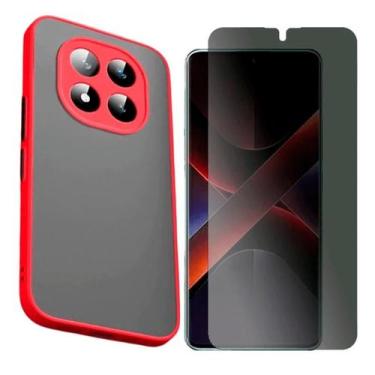 Imagem de Capa Translucida Para Xiaomi Poco X7 + Pelicula Privacidade - GR Globa