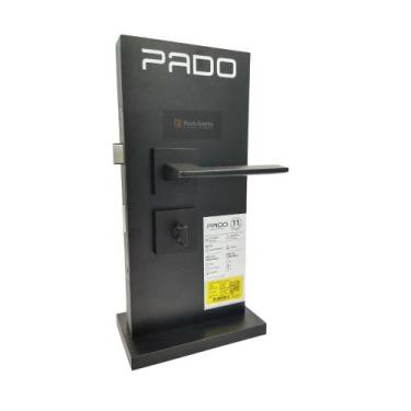 Imagem de Fechadura porta banheiro wc sara pado preta quadrada 55mm ept