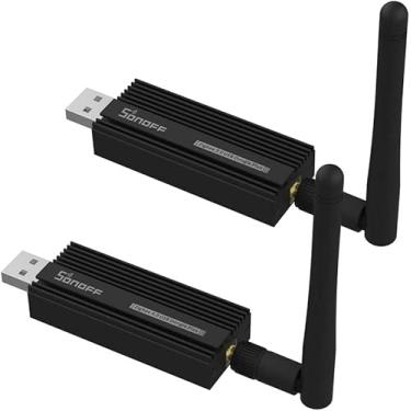 Imagem de SONOFF Zigbee 3.0 USB Dongle Plus Gateway, Universal Zigbee USB Gateway com antena para Home Assistant, Open HAB etc, adaptador USB sem fio Zigbee 3.0 (pacote com 2)