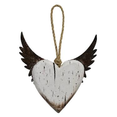 Imagem de HomArt Coração com asas, 12 cm, madeira