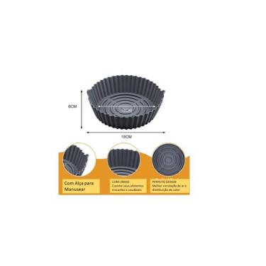 Imagem de Cesta de silicone reutilizável para cozinha air fryer e forno - KITCHE