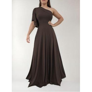 Imagem de Vestido Longo Godê Para Madrinha Casamento Festa Formatura - Casual Dr