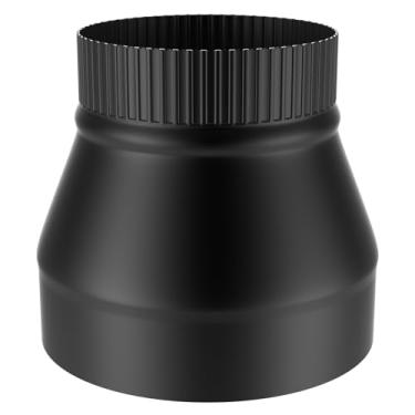 Imagem de Fardtry Redutor de tubo de fogão de 20 a 15 cm, adaptador de tubo de combustão de aço inoxidável para conversão de chaminé ou sistema de ventilação de dutos