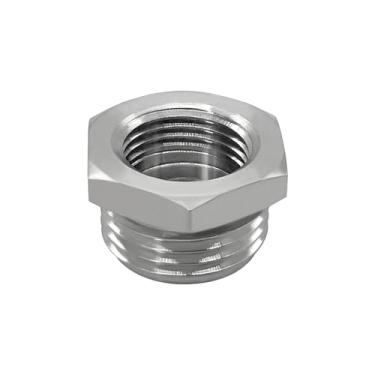 Imagem de Fitvell Adaptador de aço inoxidável G1/2 fêmea para GHT 3/4 macho mangueira de jardim para tubo de chuveiro